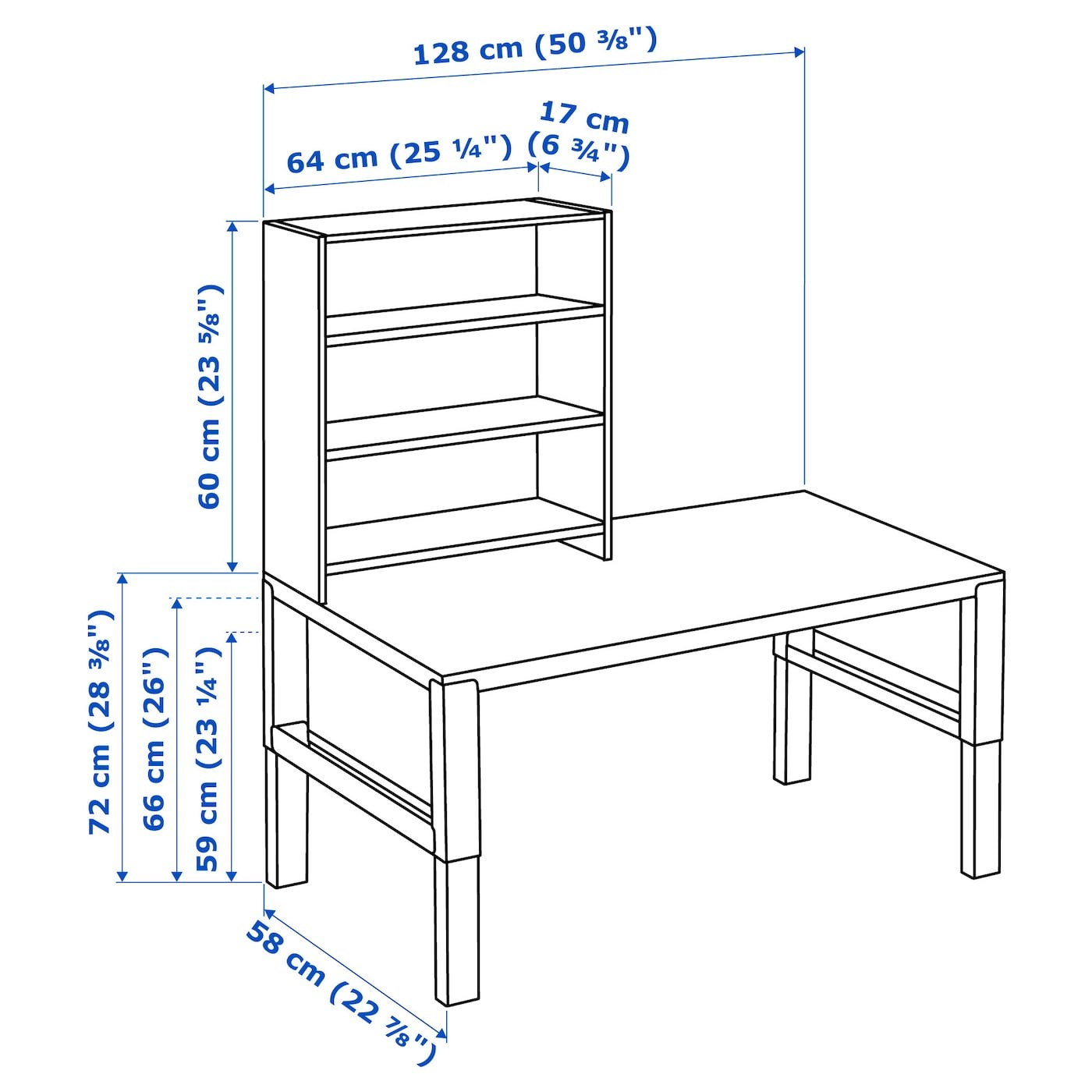 PÅHL Desk with shelf unit