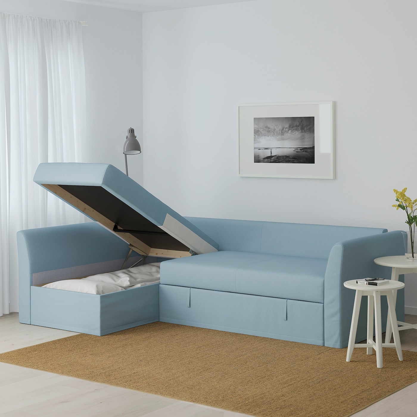 HOLMSUND Corner sofa-bed