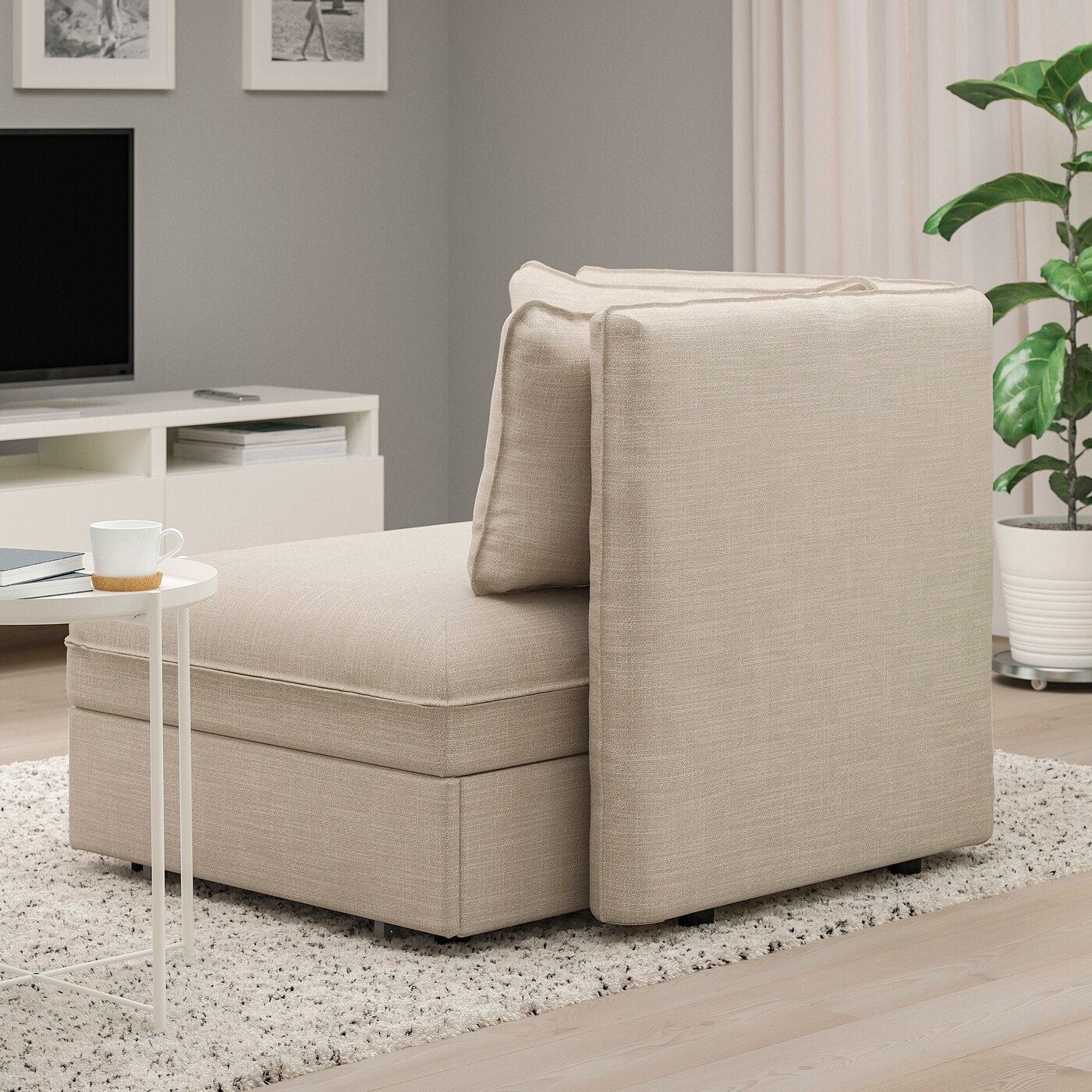 VALLENTUNA Sofa-bed module with backrests