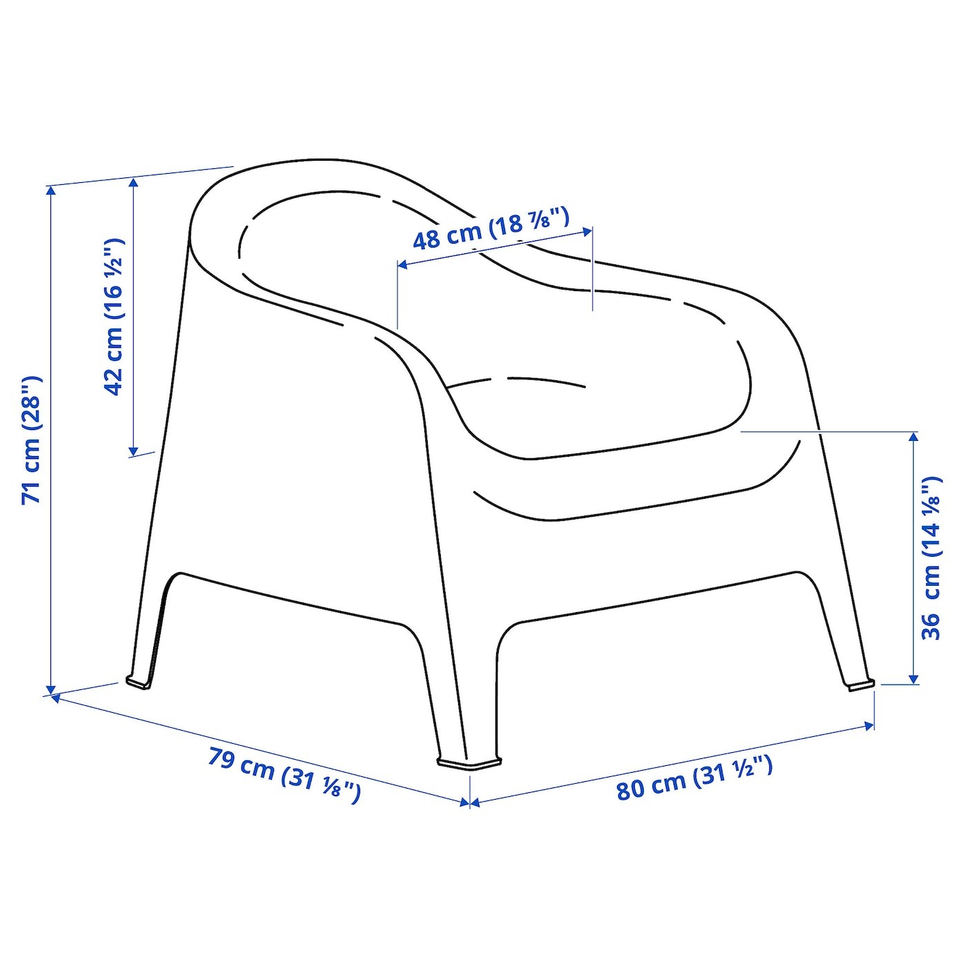 SKARPÖ Armchair, outdoor