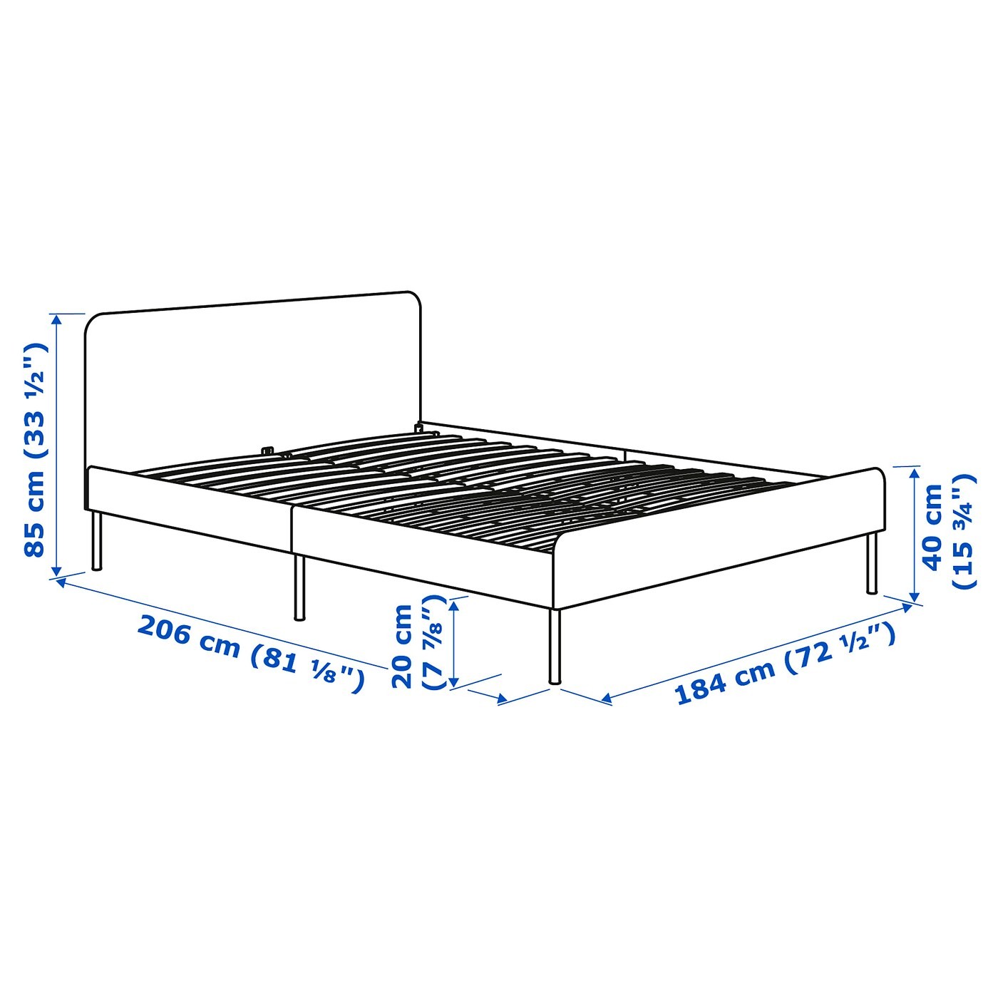 SLATTUM Upholstered bed frame