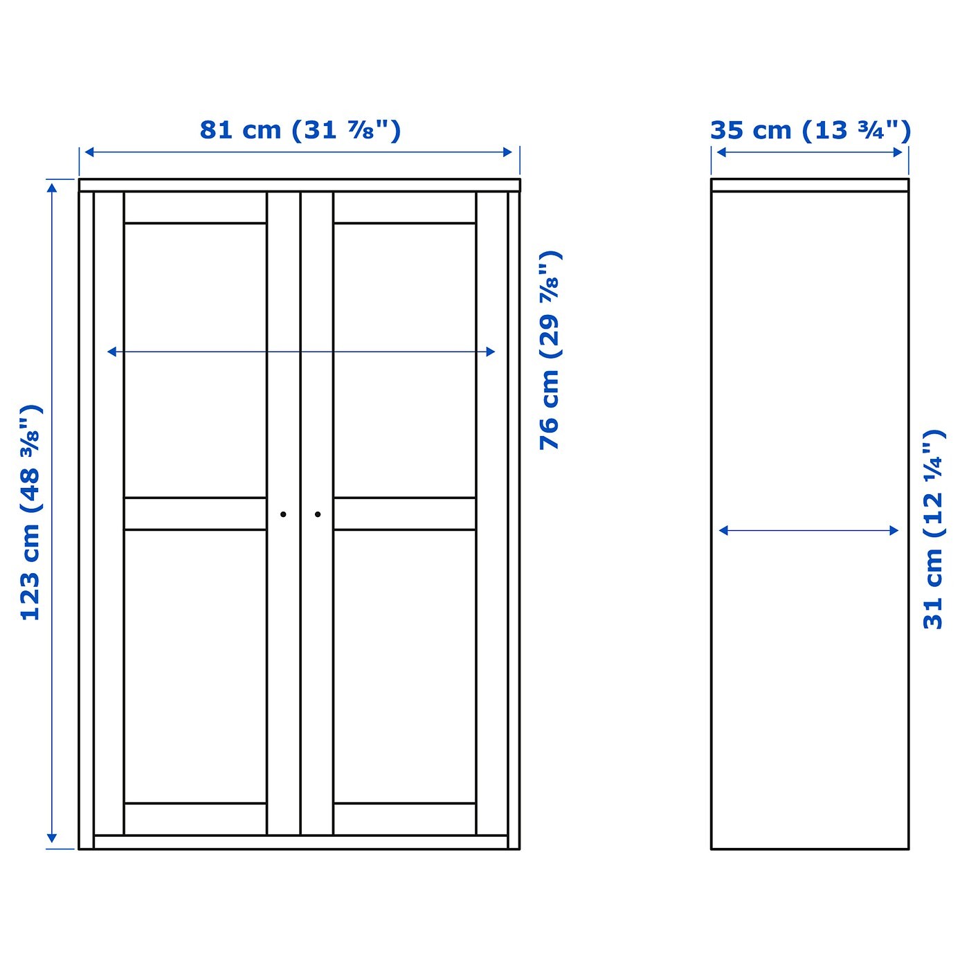 HAVSTA Glass-door cabinet