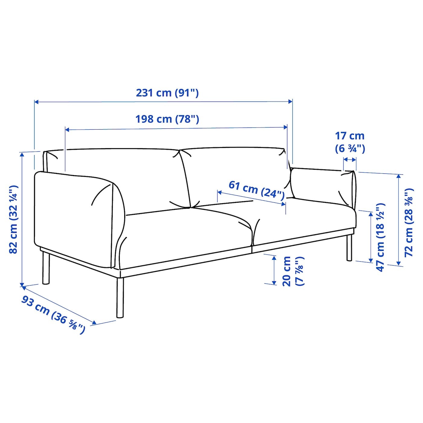 ÄPPLARYD 3-seat sofa