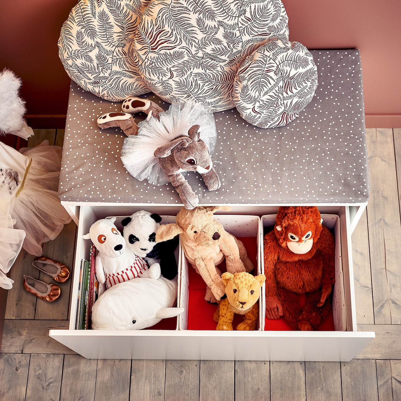 SMÅSTAD Bench with toy storage