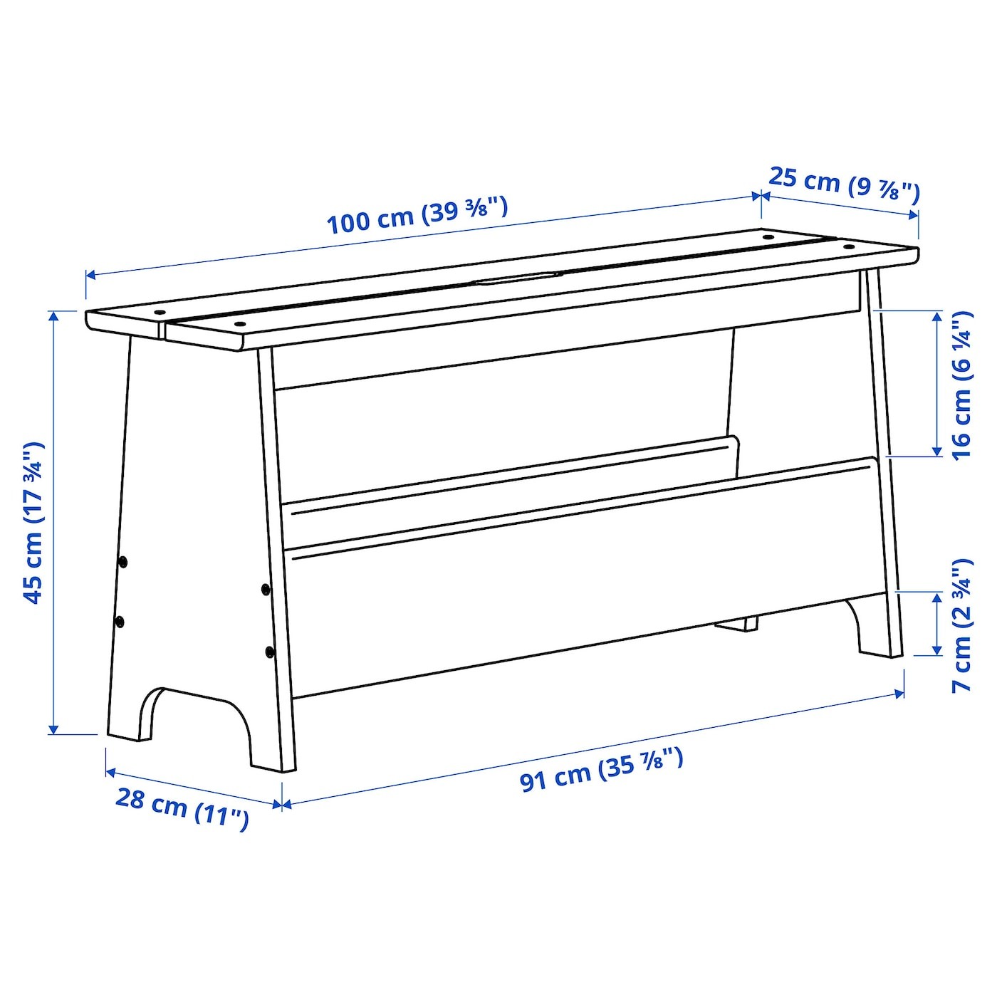 PERJOHAN Bench with storage