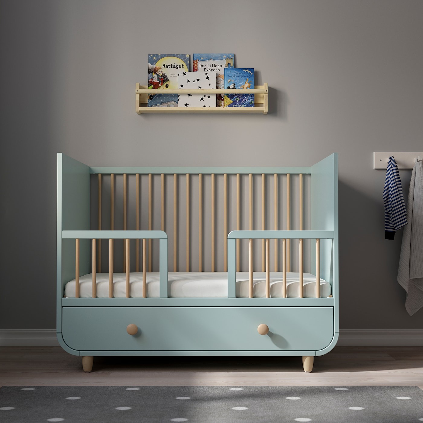 MYLLRA Cot with drawer