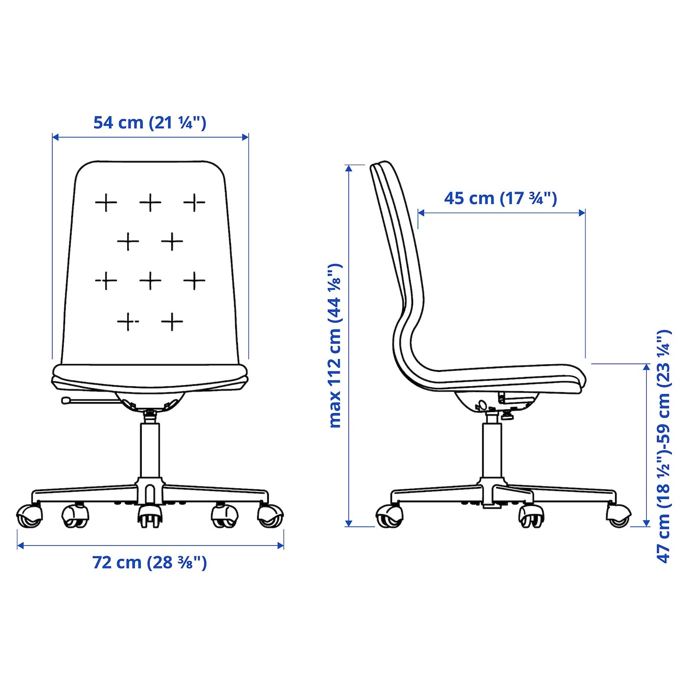 MULLFJÄLLET Conference chair with castors