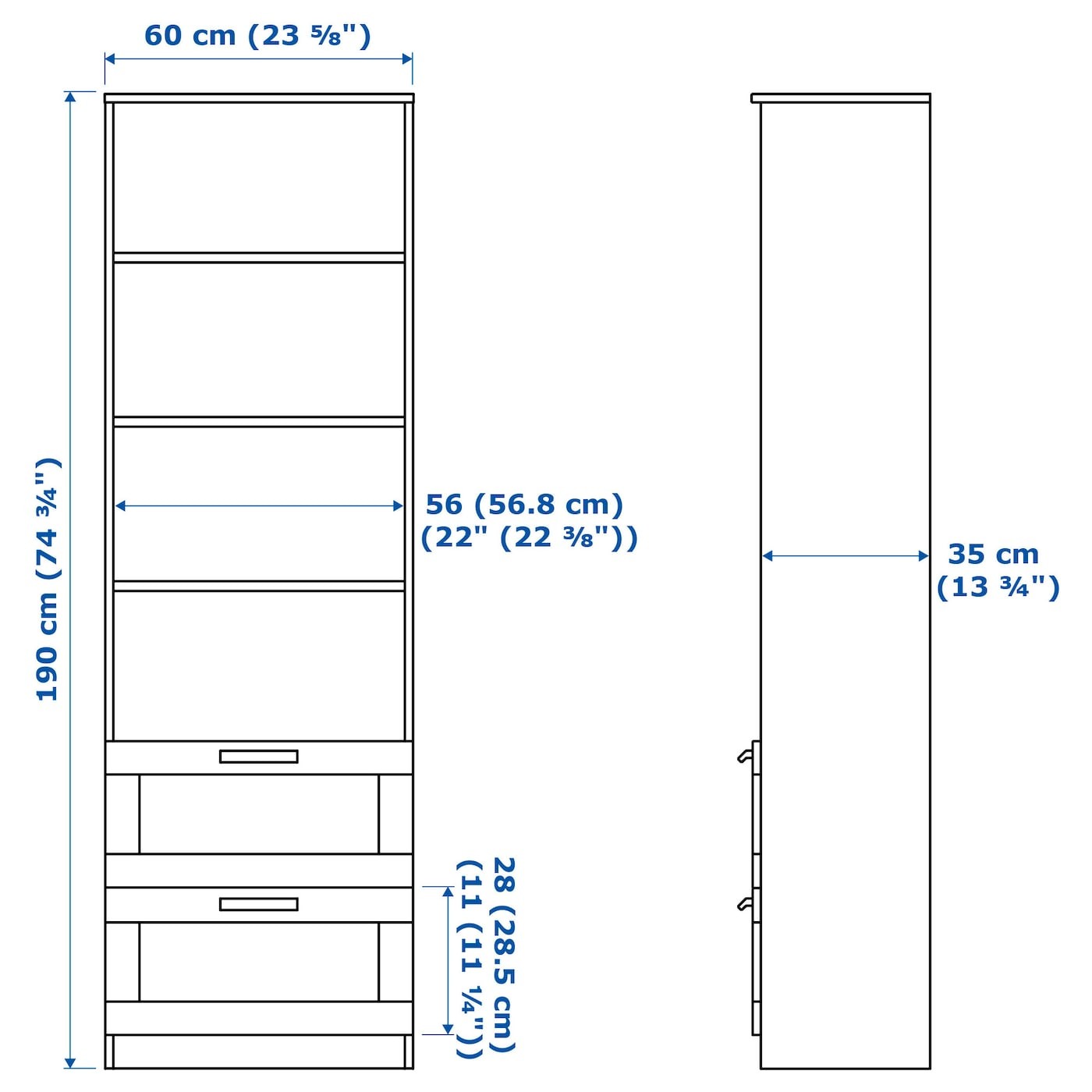 BRIMNES / BURHULT TV storage combination