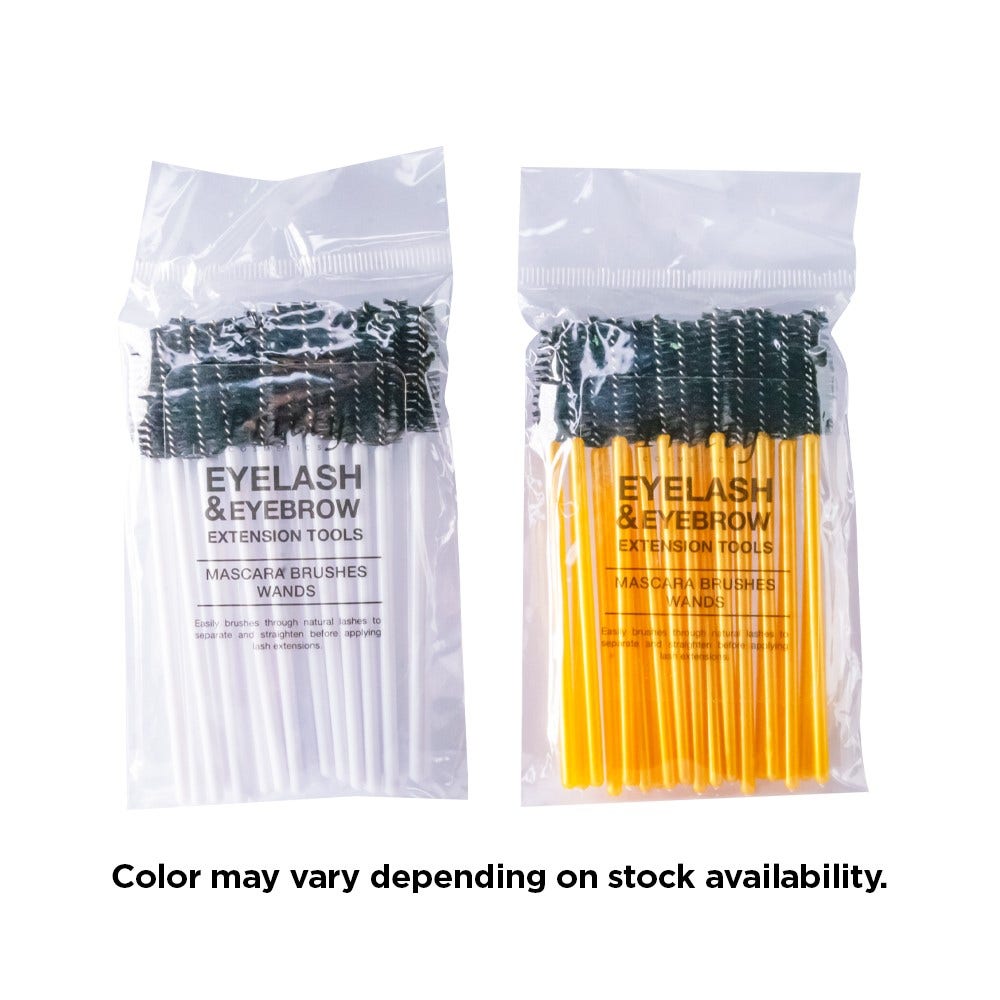 Pritty Mascara Brushes Wand 25Pcs/Pack Wht Or Gold