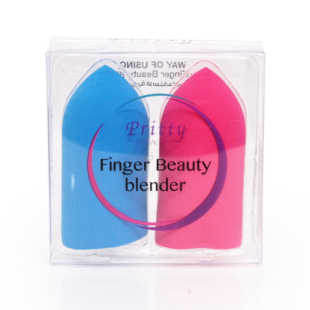 Pritty Finger Beauty Blender Pink+Blue