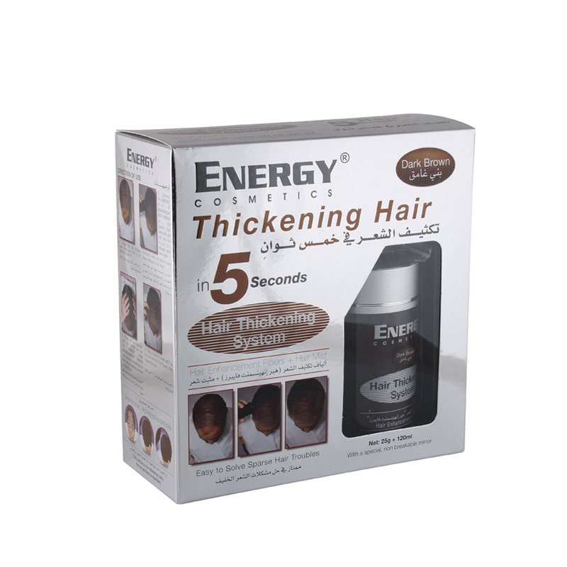 Energy Cosmetics Hair Thickening System | Dark Brown - 1 Kit