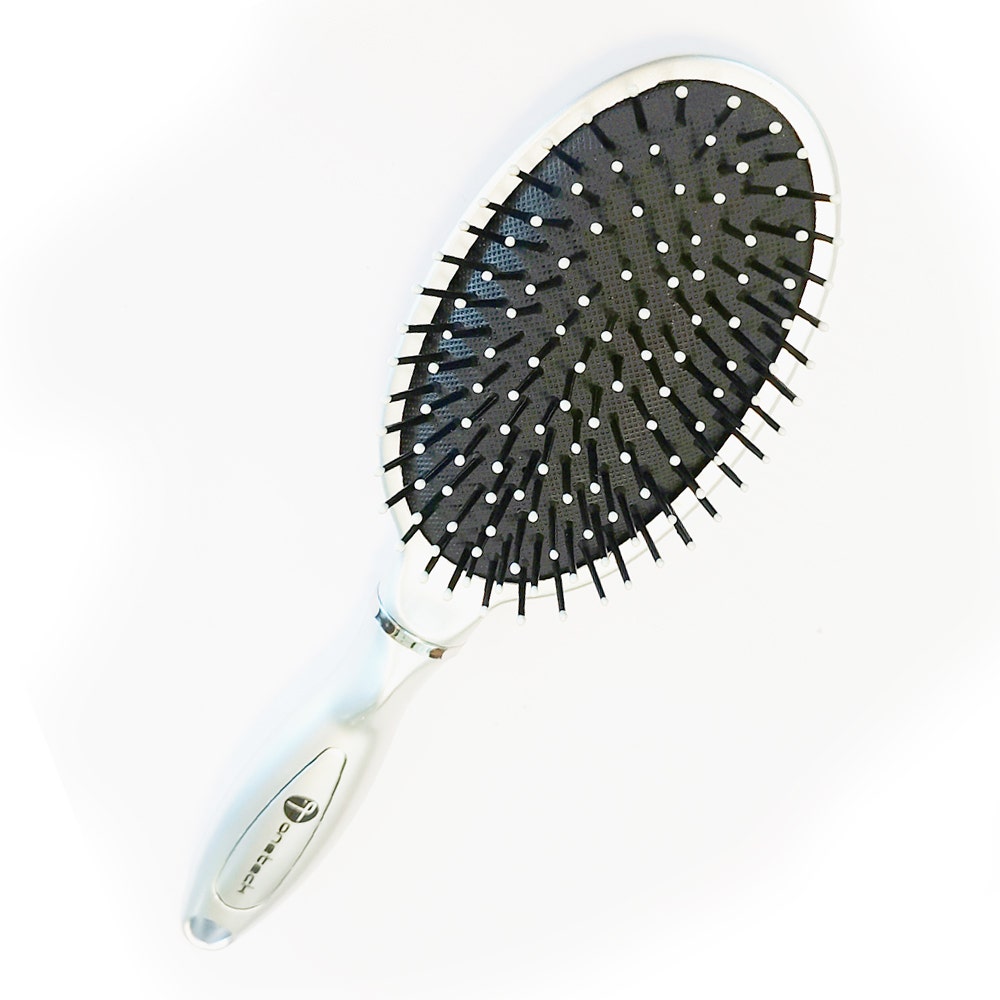 Onetech Hair Brush Metallic Silver