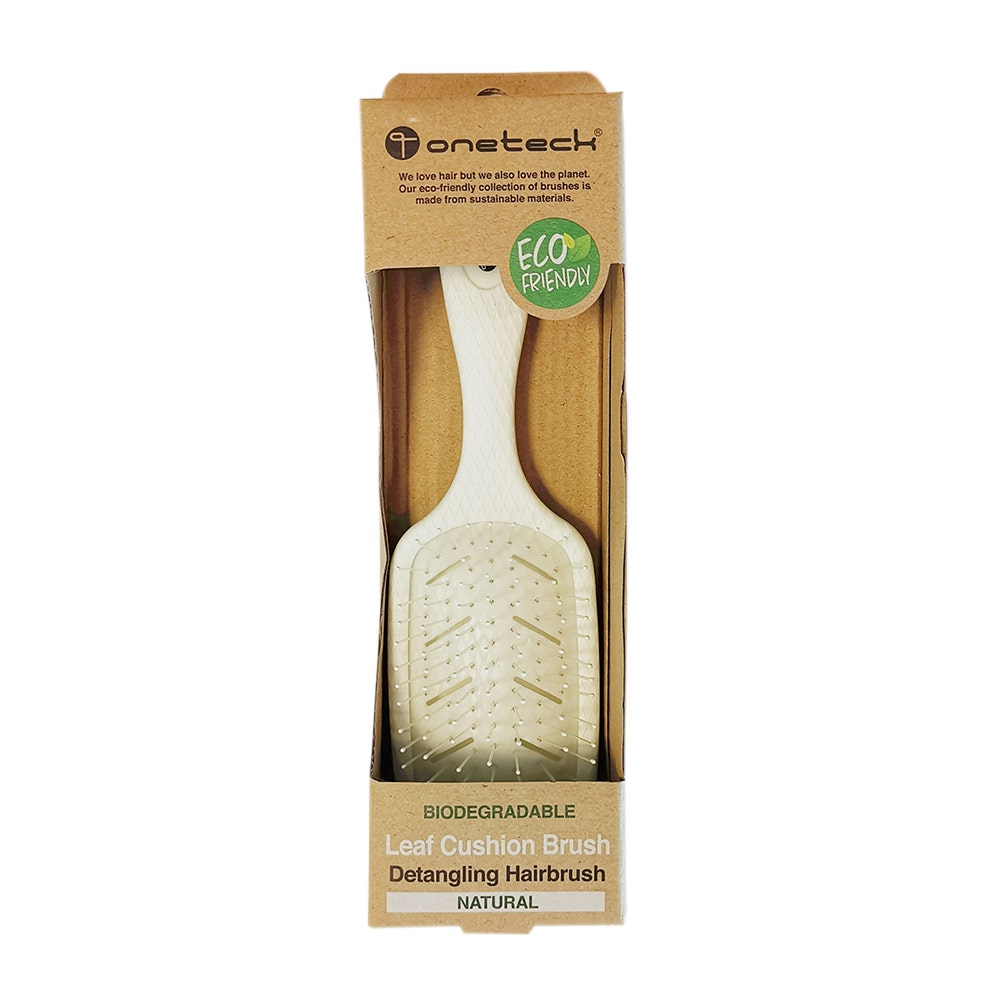 Onetech Biodegradable Leaf Cushioned Paddle Hair Brush