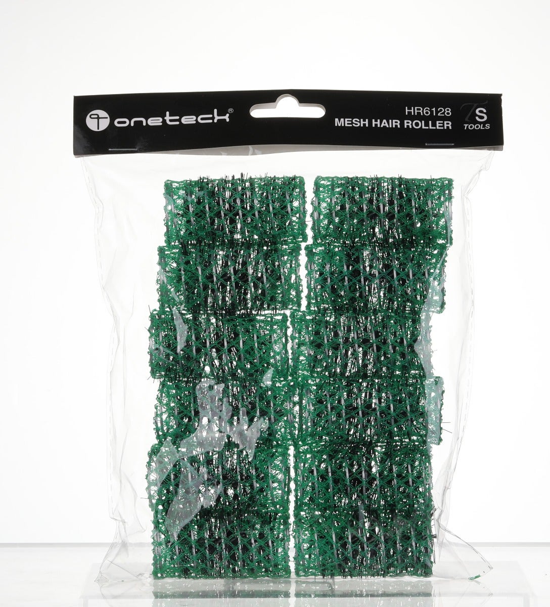 Onetech Mesh Hair Rollers 60Mmx28Mm| Green 12 Pcs