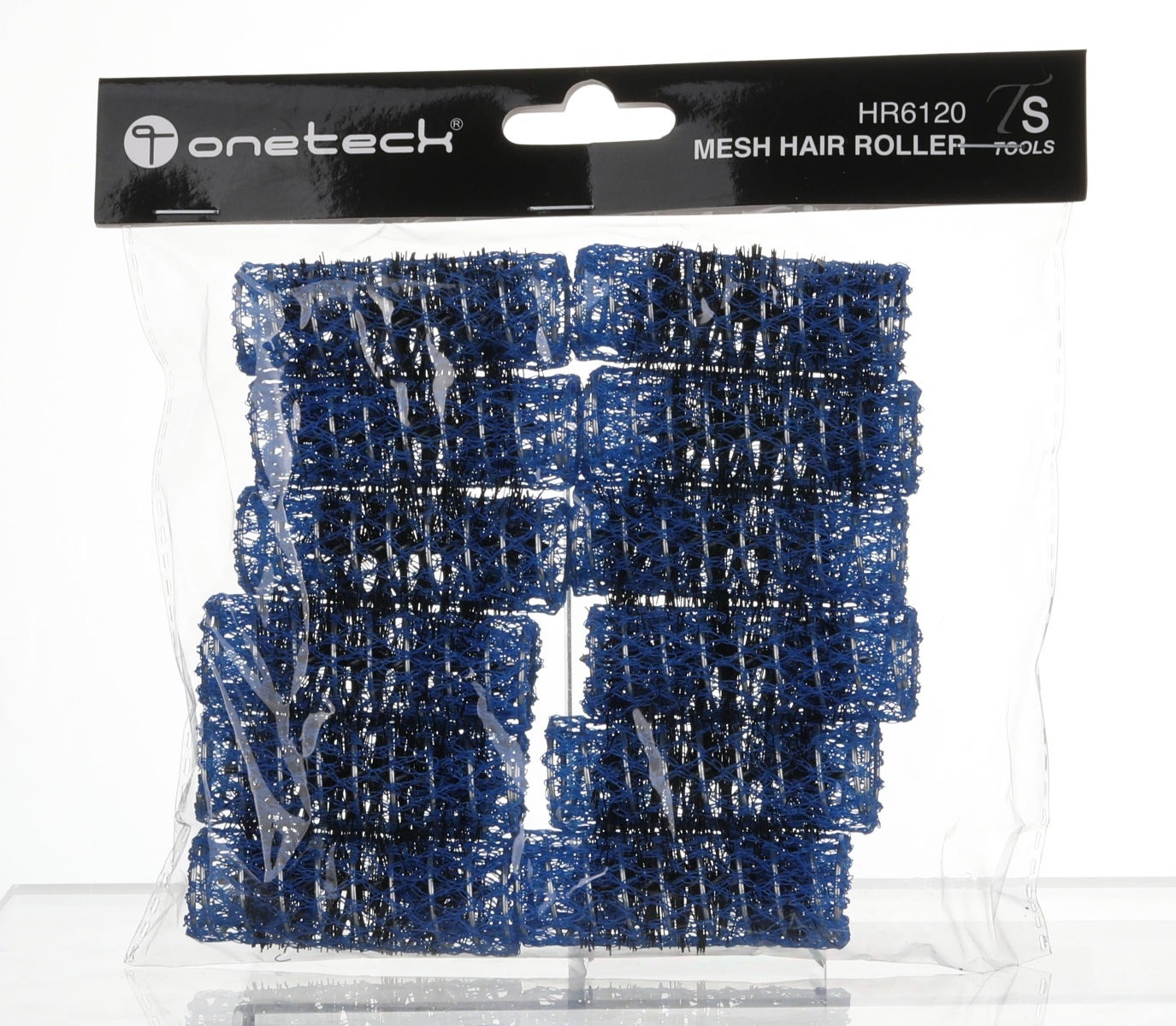 Onetech Mesh Hair Rollers 60Mmx20Mm| Blue 12 Pcs