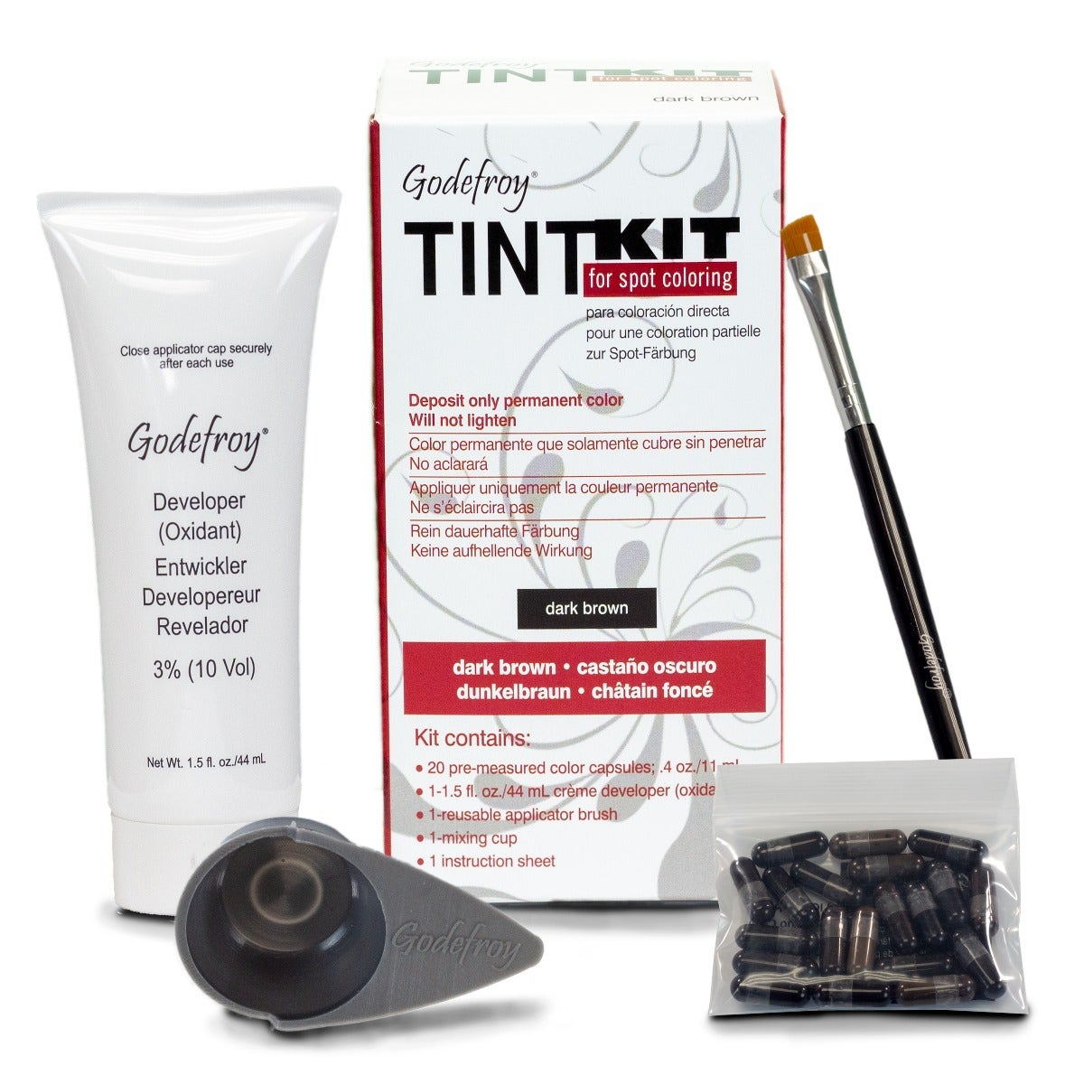 Godefroy Tint Kit 20 تطبيق بني غامق