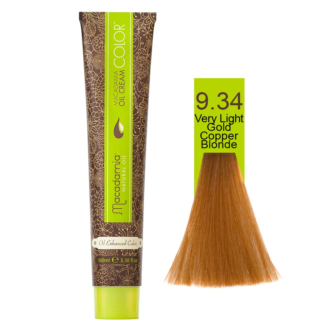 Macadamia Natural Color 9.34 | Very Light Gold Copper Blonde- 100 Ml