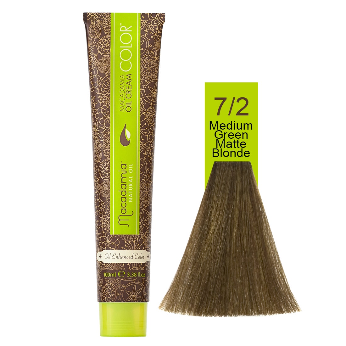 Macadamia Natural Color 7/2 | Medium Green Matte Blonde- 100 Ml