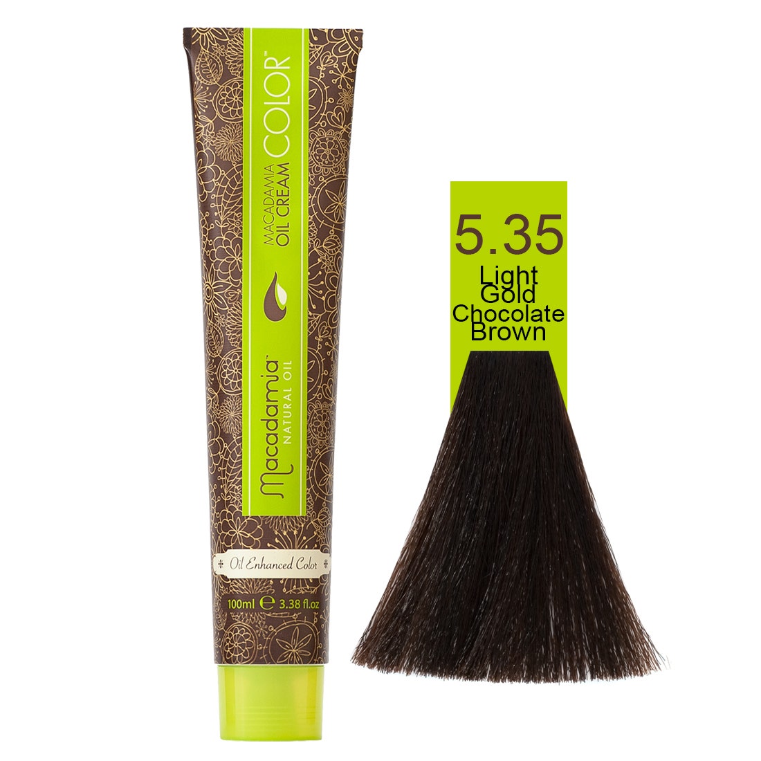 Macadamia Natural Color 5.35 | Light Gold Chocolate Brown- 100 Ml