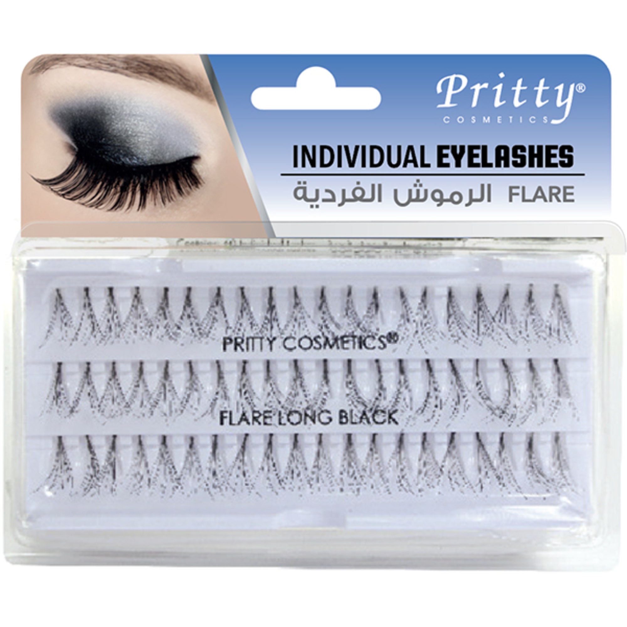 Pritty Eyelashes - Flare 5 Ply Long | Black- 1 Pc