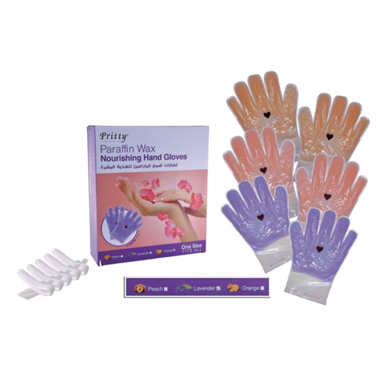 Pritty Paraffin Wax Nourishing Gloves- Box 1X6 | 1 Pack