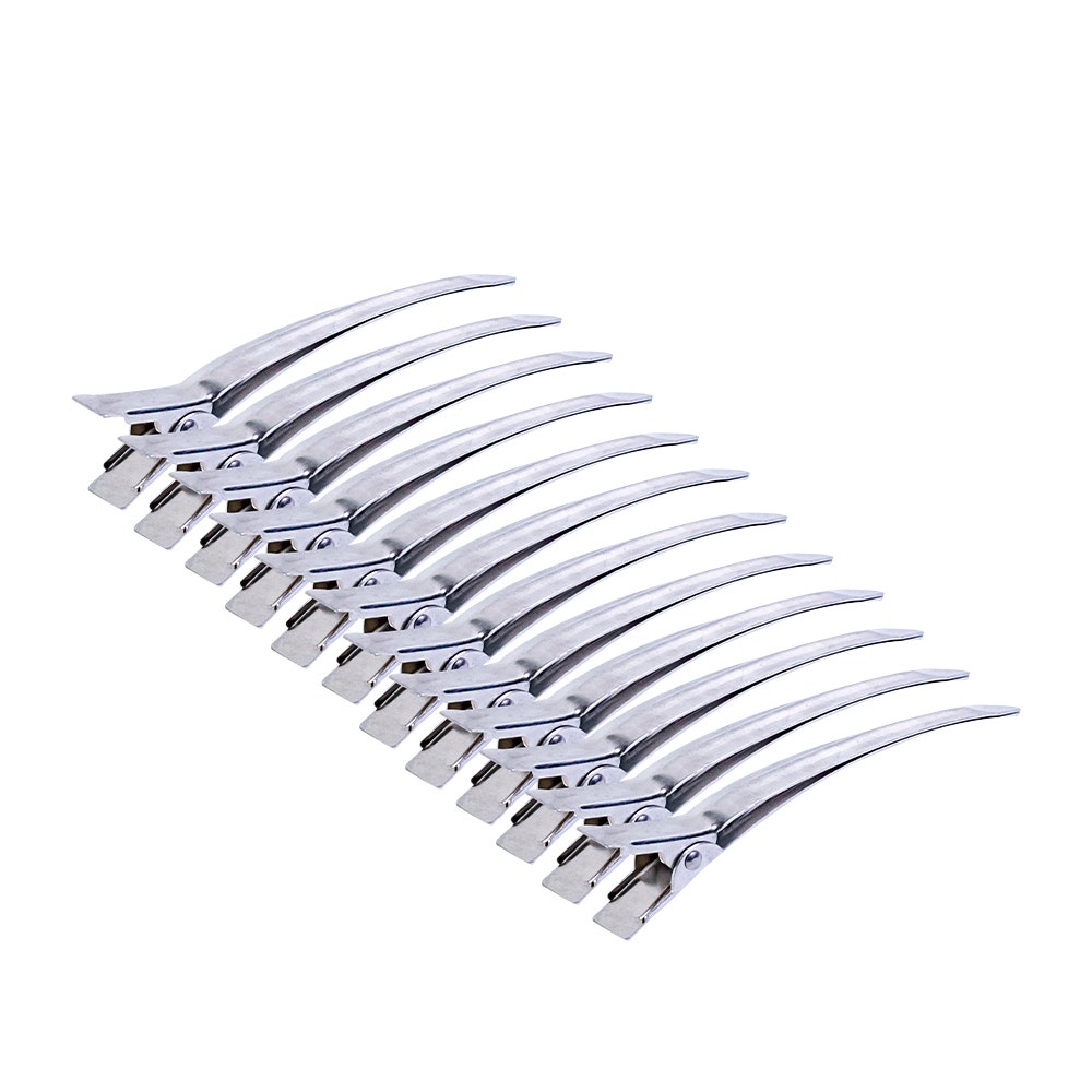 Onetech Silver Aluminium Hair Clips | 1x12