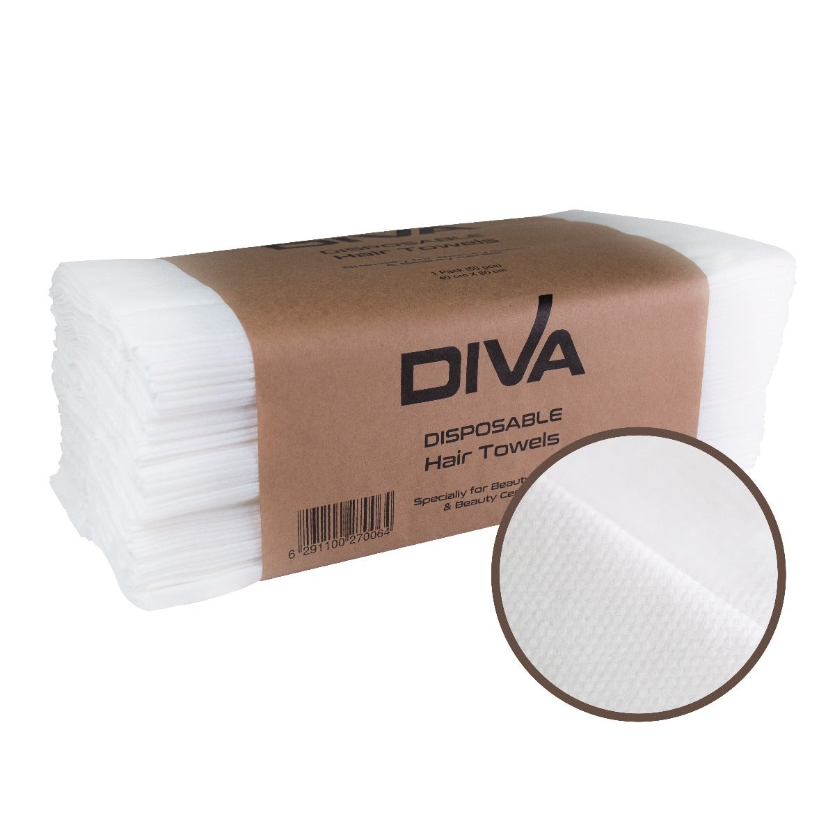 Diva Disposable Hair Towels |40 X 80Cm 50Pcs/Pk