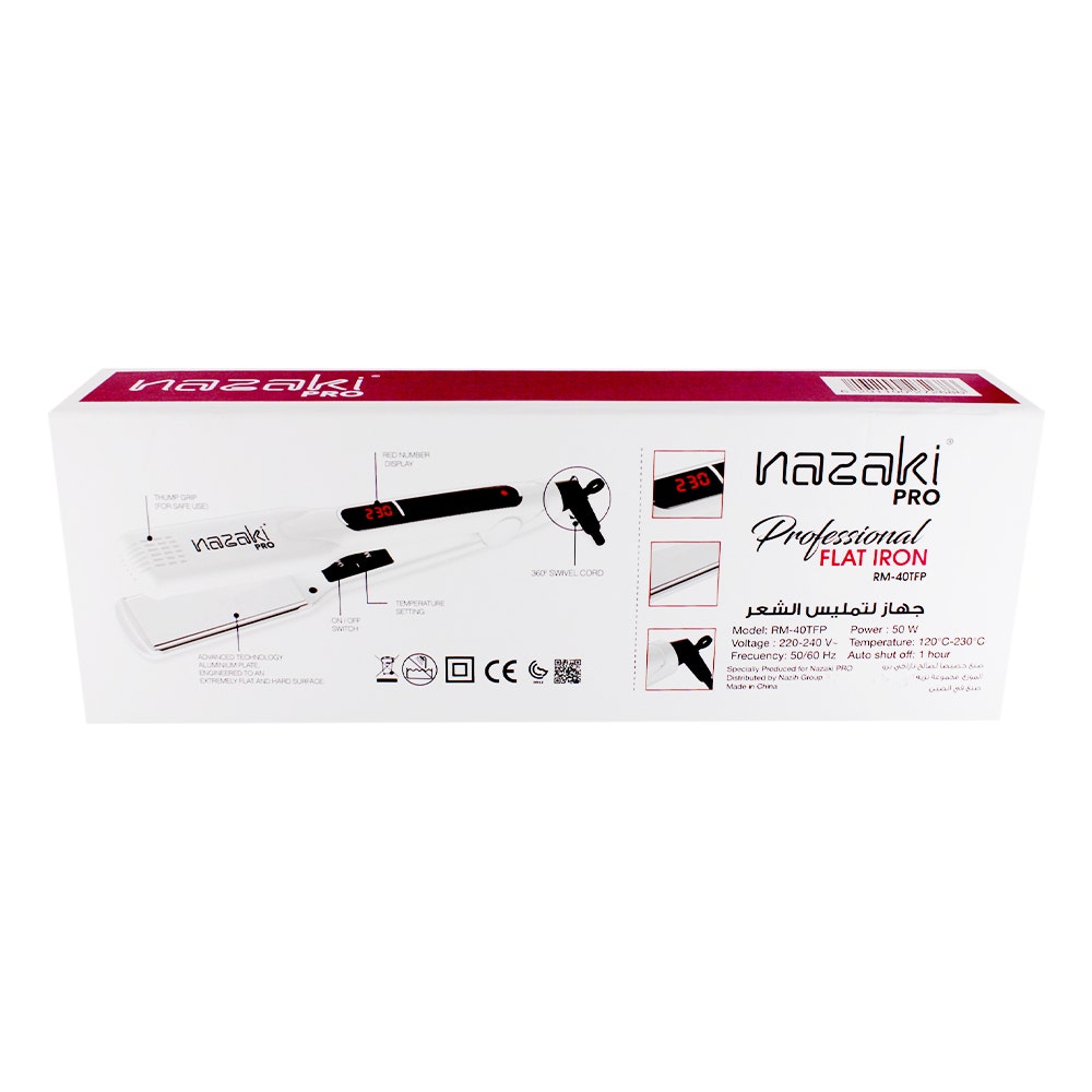 Nazaki Hair Straightener Nazaki Pro Rm-40Tfp