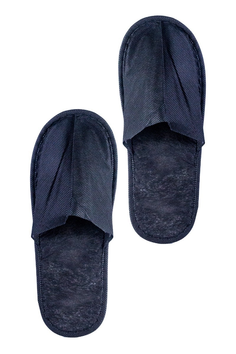 Diva Disposable Slippers Non-Woven Closed | Black | 10 Pcs/Pack