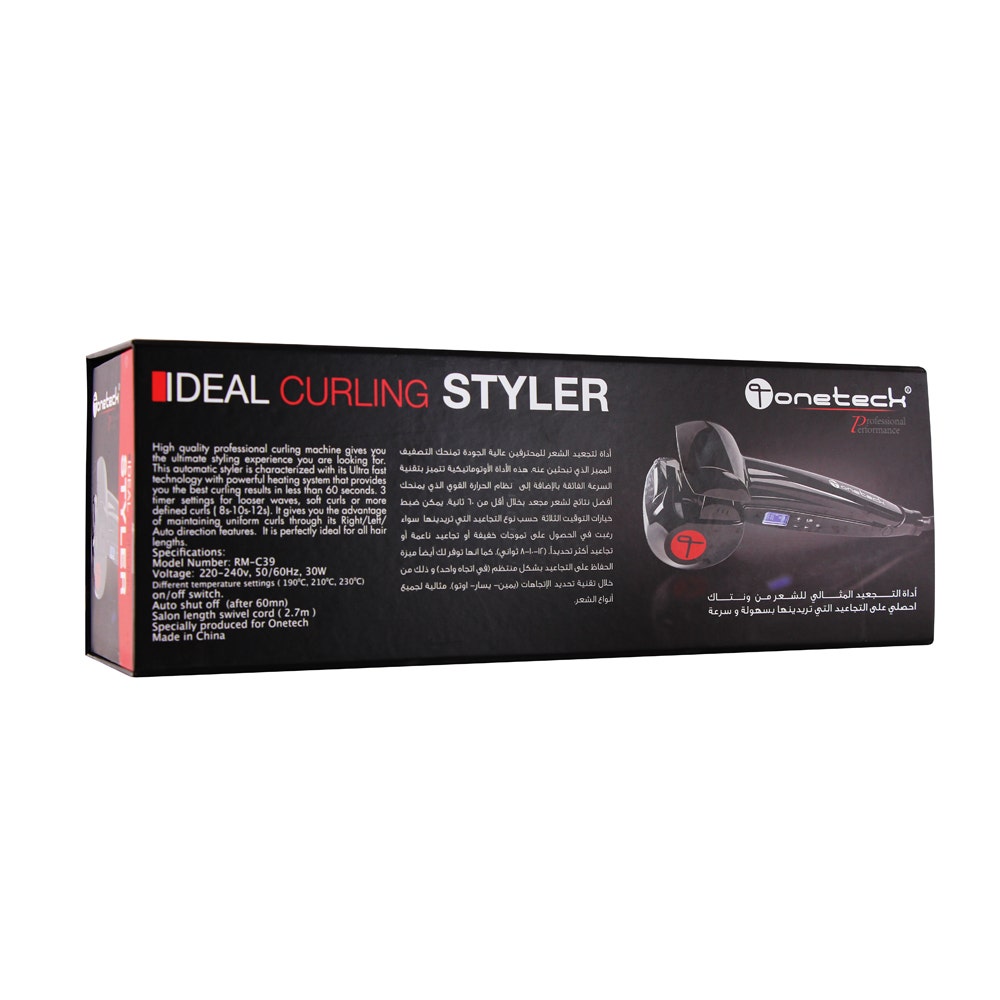 Onetech Curling Styler | Black - 1 Pc