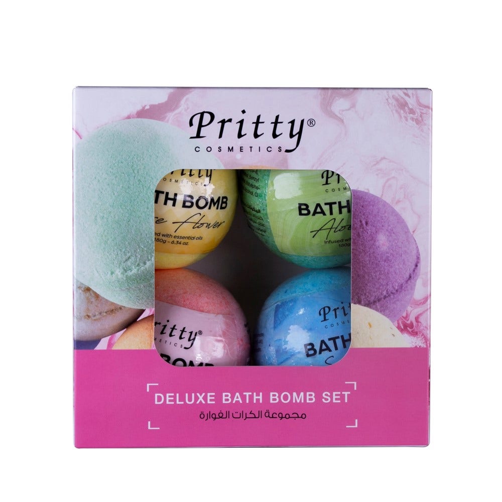 Energy Cosmetics Eau de Parfum | Pritty Bath Bombs Set | Buy 6 Var Eau de Parfum 6x20ml and Get 1 Set Bath Bombs