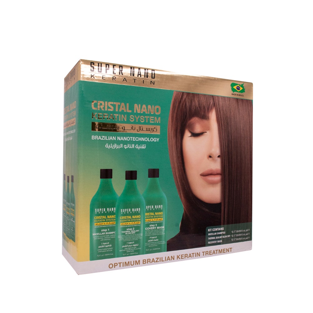 Super Nano Keratin Cristal Nano Brazilian Kera Kit | 3x1 Ltr