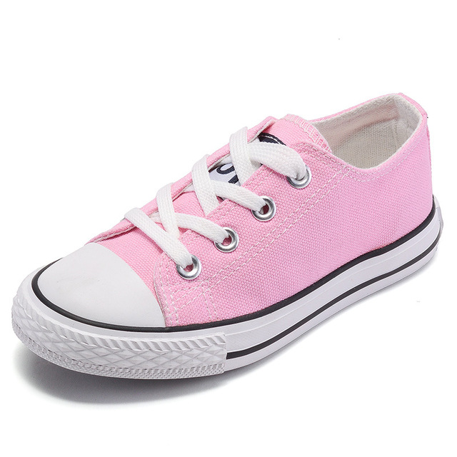 Baby Girl Sneakers Boy Shoes Kids Jelly Color Canvas Shoes Lace Up Classic Flats Children Shoes for Student C07182