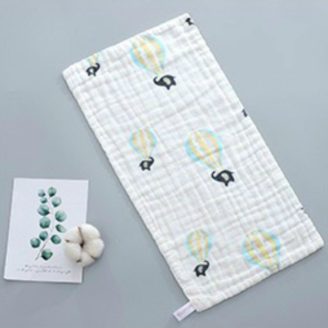 Six Layers Pure Cotton Baby Towel Cotton Gauze Combed Long Square Towel Newborn Washing Bath Towel 25x50cm