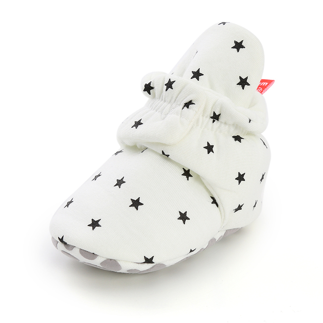 Newborn Baby Socks Shoes Boy Girl Star Toddler First Walkers Socks Cotton Comfort Soft Anti-slip Warm Crib Infant Shoes