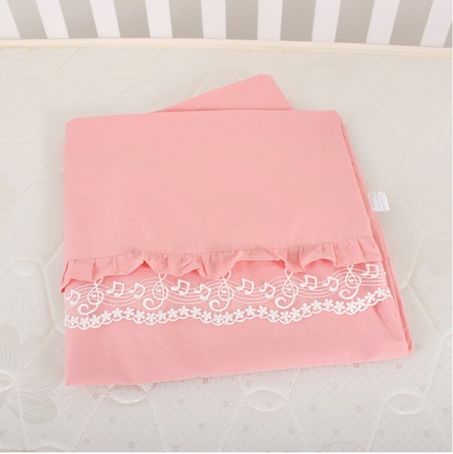 Baby bed around cradle protector lace bumper princess pattern solid color cotton bed sheet bedspreads four seasons universal