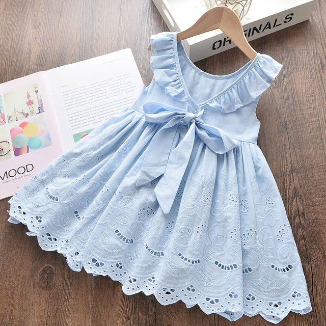 Keelorn Girls Dress Summer 2022 Kids Clothes Sleeveless Hollow Out Baby Princess Dresses For Baby Clothes Vestidos 2-7Y