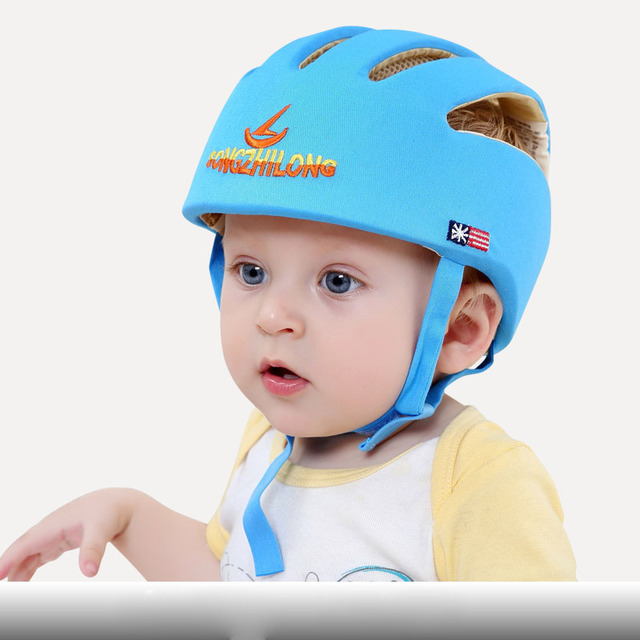 Baby Safety Protective Helmet Boys Girls Baby Hats Cotton Soft Mesh Adjustable Head Protection Children Walking Caps