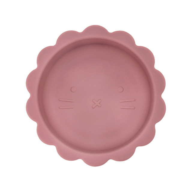 Cute silicone bowl children's complementary tableware food bowl BPA-free waterproof tableware plate wooden spoon silicone fork