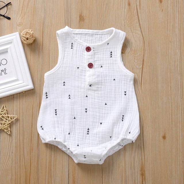 Summer Baby Boys Girls Romper Gauze Cotton Linen Baby Romper Playsuit Jumpsuit Fashion Newborn Baby Clothes