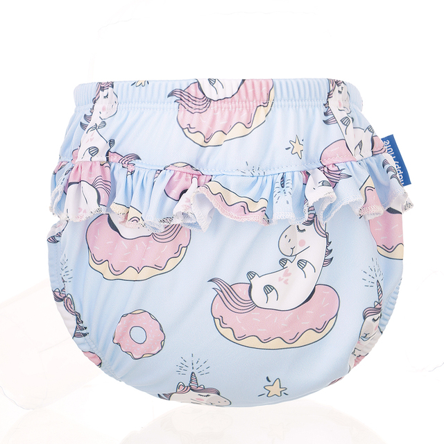 Happyflute - Baby Lace Diapers 3 Sizes 6-25KG Soft Baby Girls Swim Trunks Floral Print Cloth Diapers