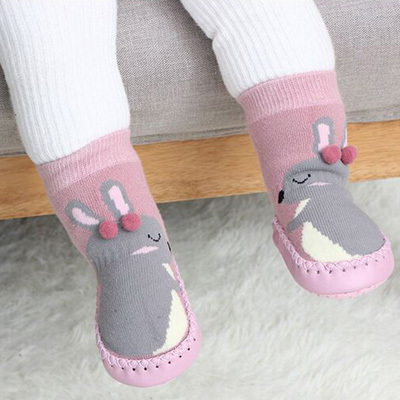 baby indoor sock shoes newborn baby socks winter thick terry cotton baby girl sock with rubber soles infant animal funny sock