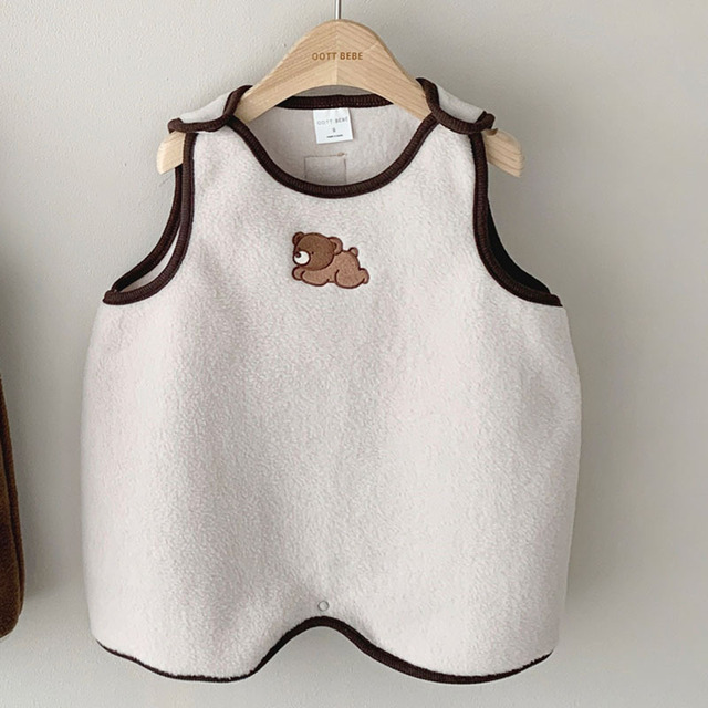 2022 New Spring Autumn Fashion Baby Girls Boys Cute Cartoon Bear Sweater Home Sleeping Bag Newborn Warm Sweater