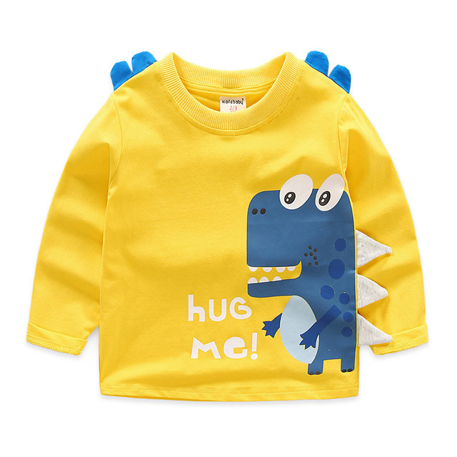 Kids Boys Cartoon T-short Autumn Long Sleeve Primer Tops