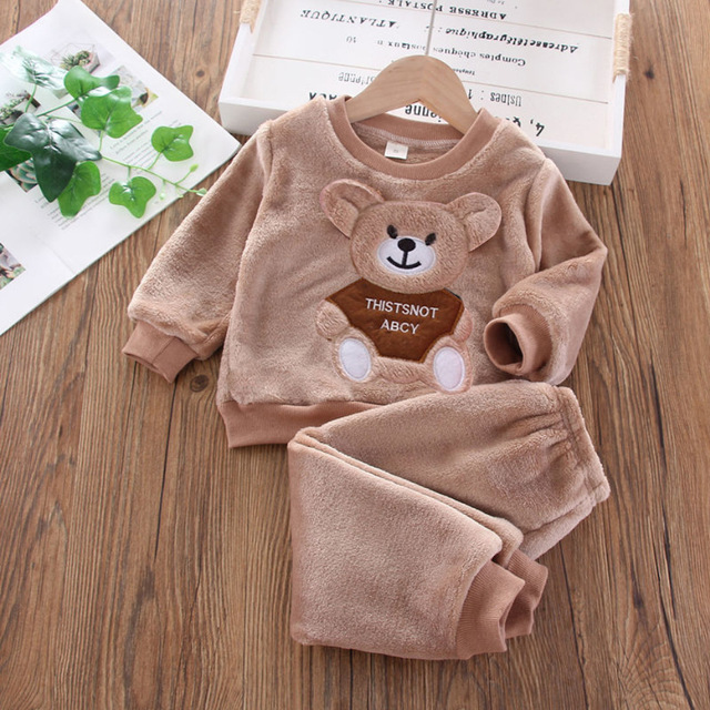 Baby Boys Girls Warm T-shirt Waistcoat Pants Set Infant Clothing Kids Overalls Tracksuit Children Tracksuit Toddler Clothe