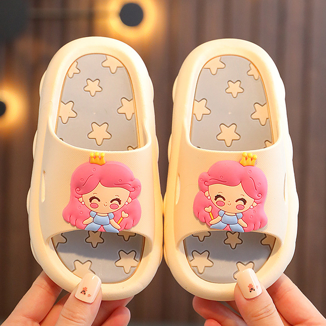 Kids Slippers Soft Baby Shoes Children Slippers Summer Cartoon Cute Home Shoes for Girl Waterproof Non-slip Bathroom