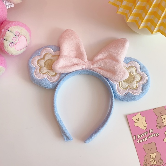 Mickey Minnie Mouse Ears Headband Red Bowknot Girl Bowknot Hair Hoop Disneyland Birthday Party Decoration Gift Pretend Toy