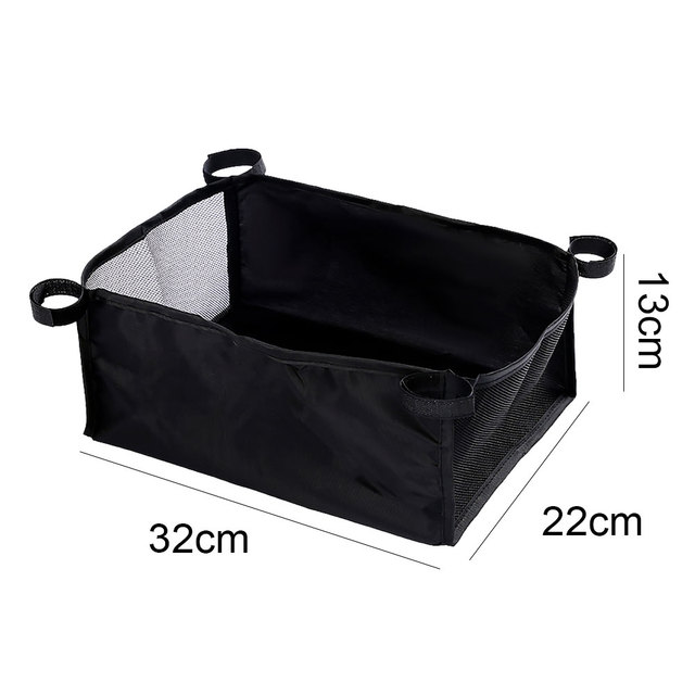 Baby Stroller Organizer Storage Bag Pram Bottom Portable Carriage Bottle Cup Holder for Buggy Hanging Black Basket Accessories