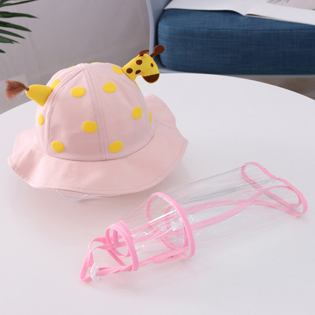 Children Anti-Spray Beanie Hat Fresh All-match Kawaii Sun Cap Removable Cap Anti Spittle Fisherman Hat New