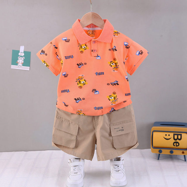 2022 summer baby clothes suit children boys tiger shirt shorts 2pcs/set baby casual clothes infant kids tracksuit suit